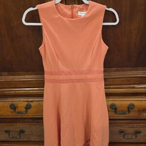 Calvin Klein Coral Sleeveless Mini Dress